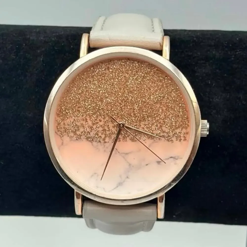 Silver & Pink Shimmer Watch